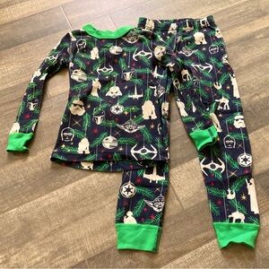 Hanna Andersson Star Wars Christmas Xmas Long John PJs Pajamas Size 100